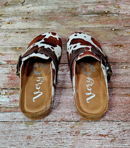 Andi Cowhide Buckle Clogs #6192