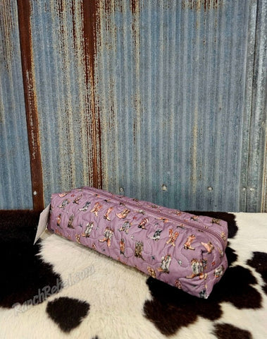 Quilted Hot Tools Bag in Thunderbird Boots Purple #6197