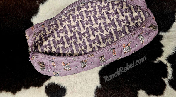 Quilted Hot Tools Bag in Thunderbird Boots Purple #6197