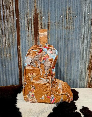 Quilted Boot Bag in Birdie Gold #6204