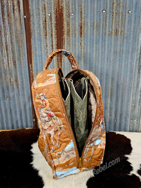Quilted Boot Bag in Birdie Gold #6204