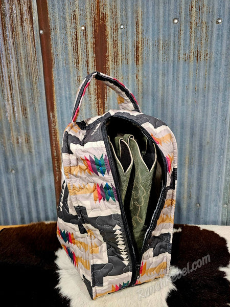 Quilted Boot Bag in Pecos Black #6207