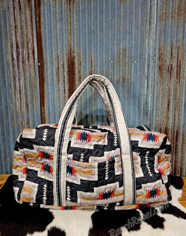 Quilted Duffle Bag in Pecos Black #6206