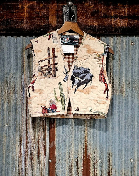 Tara Quilted Vest in Blaze #6217