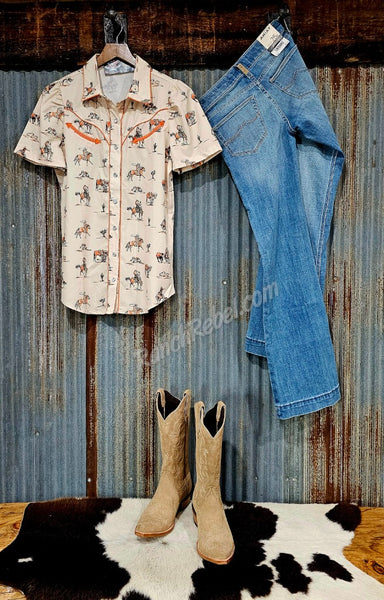 Cowgirl Life Satin Arrow Pearl Snap #6214