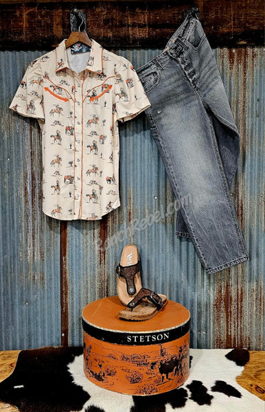 Cowgirl Life Satin Arrow Pearl Snap #6214