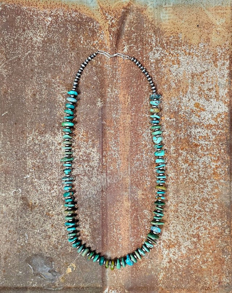 Turquoise Disc Necklace #6230