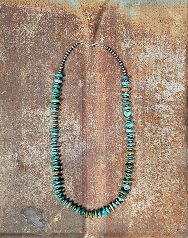 Turquoise Disc Necklace #6230