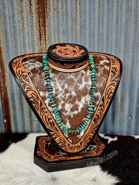 Turquoise Disc Necklace #6230