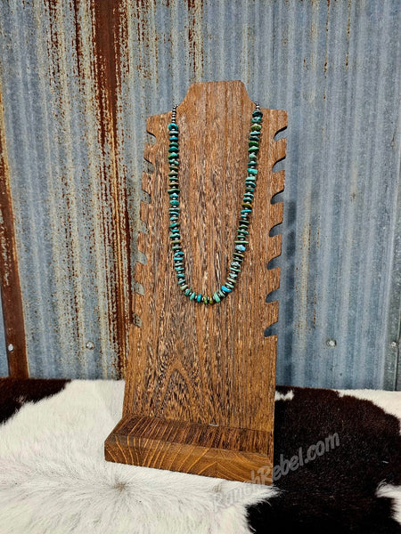Turquoise Disc Necklace #6230