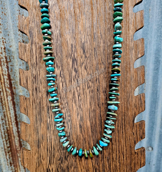 Turquoise Disc Necklace #6230