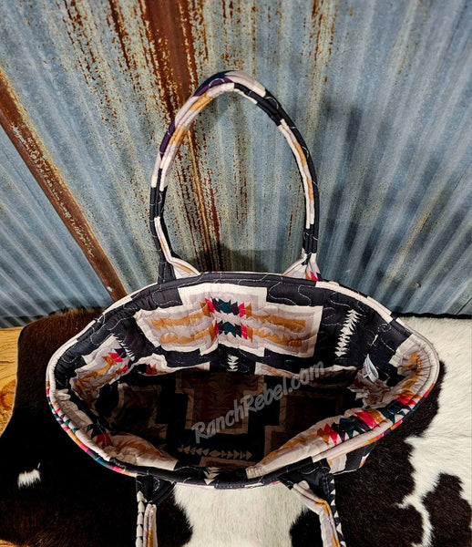 Quilted Pecos Black Handbag #6246