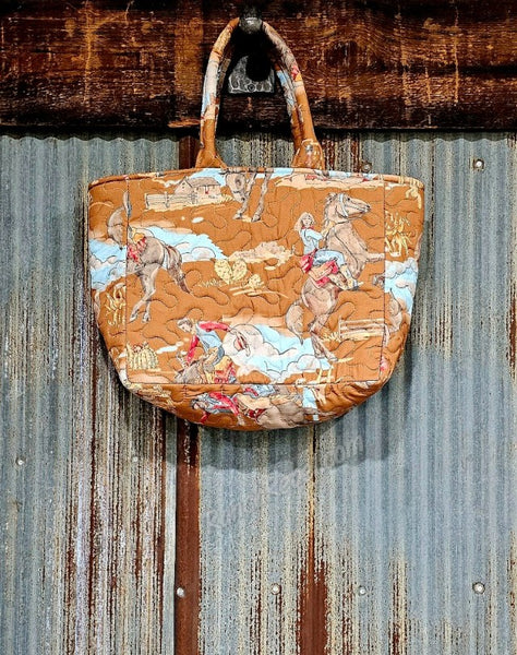 Quilted Birdie Gold Handbag #6245