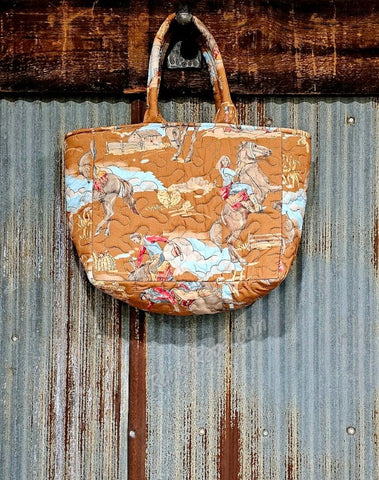 Quilted Birdie Gold Handbag #6245