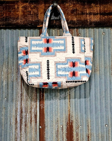 Quilted Pecos Light Blue Handbag #6247
