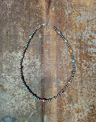 Sterling Pearl & Dahlia Necklace #6255
