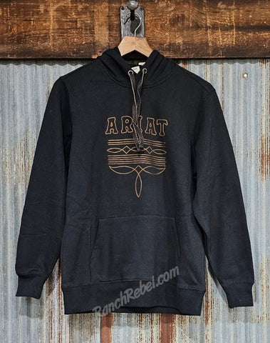 Ariat Booted Logo Black Hoodie #6263