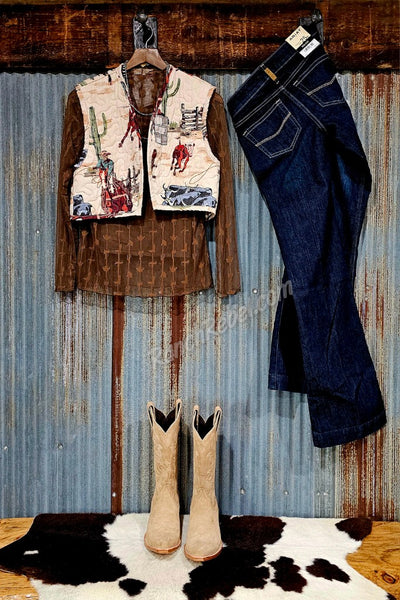 Tara Quilted Vest in Blaze #6217