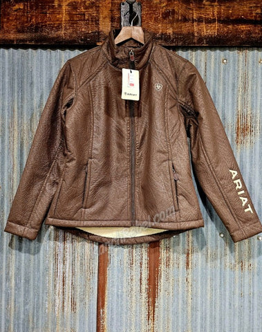 Ariat Logo Softshell Faux Leather Jacket #6285