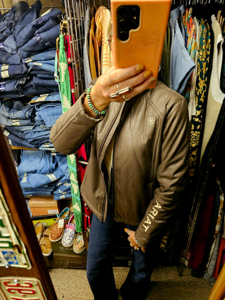 Ariat Logo Softshell Faux Leather Jacket #6285