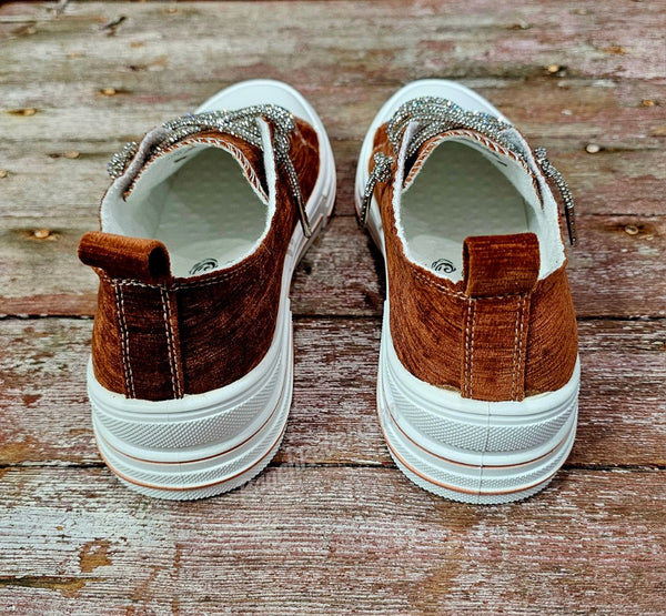 Aman Velvet in Tan #6299