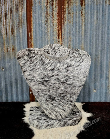 Necklace Display in Salt & Pepper Cowhide #6304