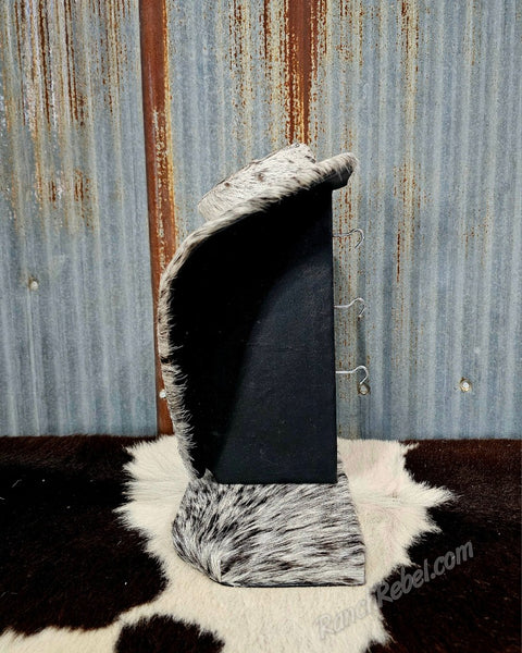 Necklace Display in Salt & Pepper Cowhide #6304