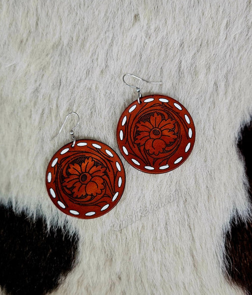 Laramie Leather Earrings #6312