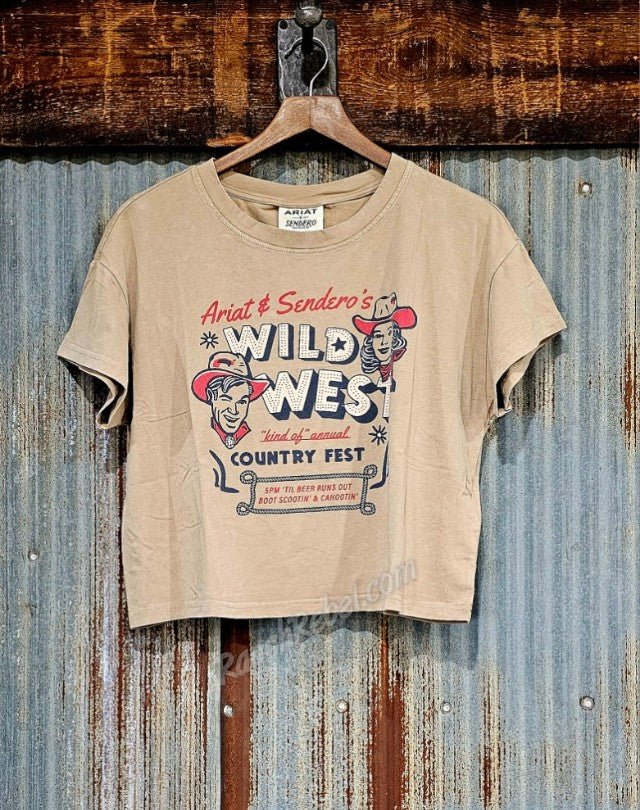 Ariat  X Sendero Wild West Country Fest Crop Tee #6315
