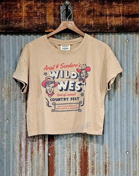 Ariat  X Sendero Wild West Country Fest Crop Tee #6315