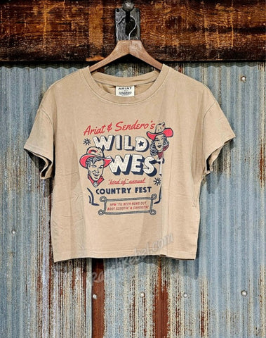 Ariat  X Sendero Wild West Country Fest Crop Tee #6315