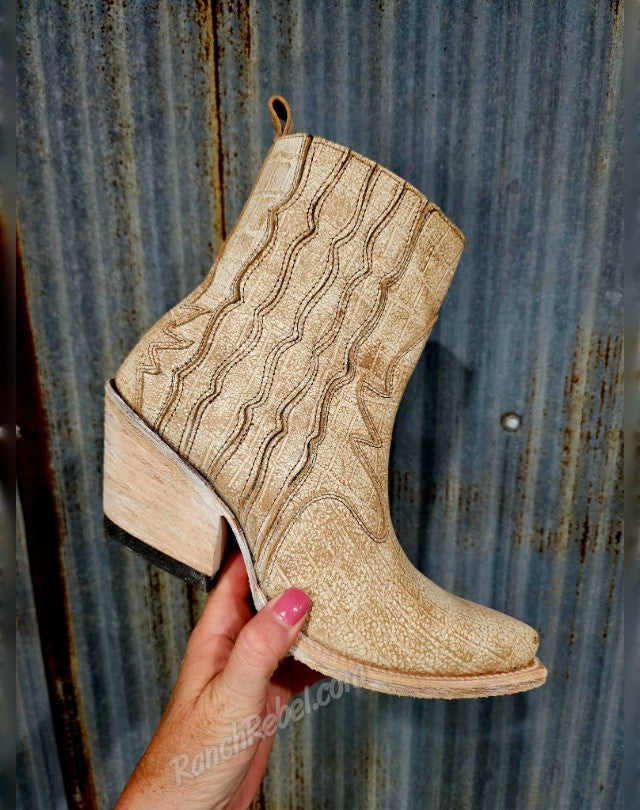 Ariat Jade Distressed Crema Croc Print Boot #6327