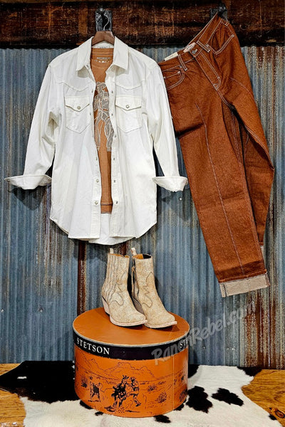 Ariat Ultra High Rise Relaxed Straight Leg Jean in Pecan Brown #6326