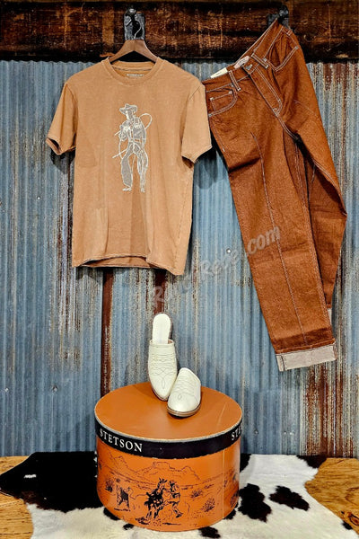 Ariat Ultra High Rise Relaxed Straight Leg Jean in Pecan Brown #6326