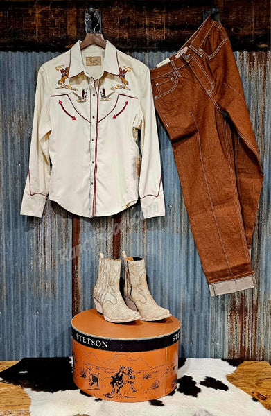 Ariat Ultra High Rise Relaxed Straight Leg Jean in Pecan Brown #6326