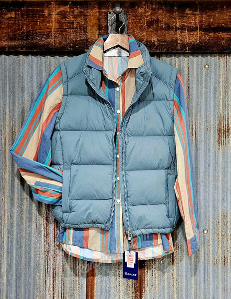 Ariat Ultra Puff Down Vest in Steel Sage #6471