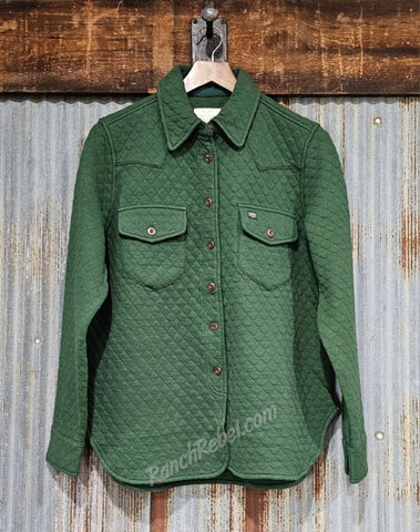 Kimes Ranch Susie Quilted Shirt Jacket in Forest #6365