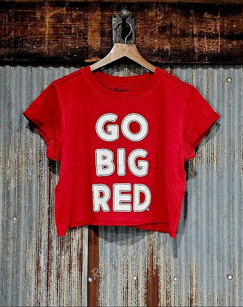 Go Big Red Cuffed Crop Tee #6341