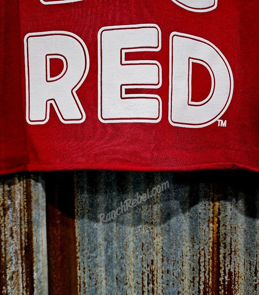 Go Big Red Cuffed Crop Tee #6341