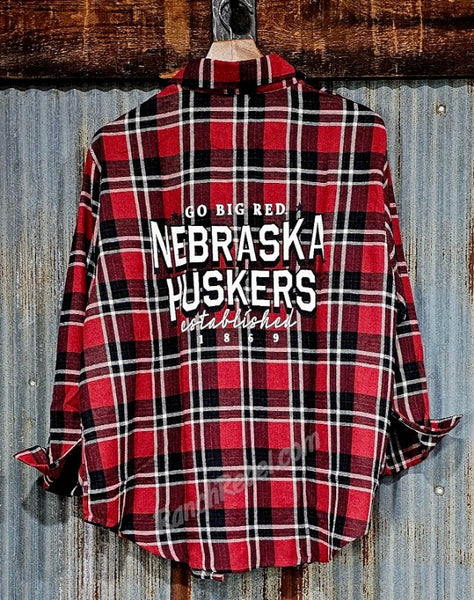 Nebraska Huskers Plaid Flannel #6340
