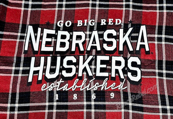 Nebraska Huskers Plaid Flannel #6340