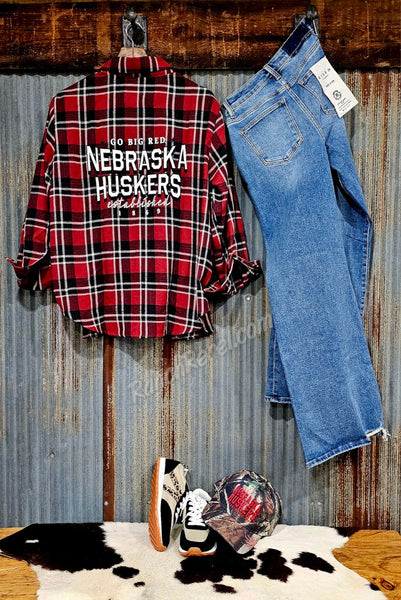 Nebraska Huskers Plaid Flannel #6340