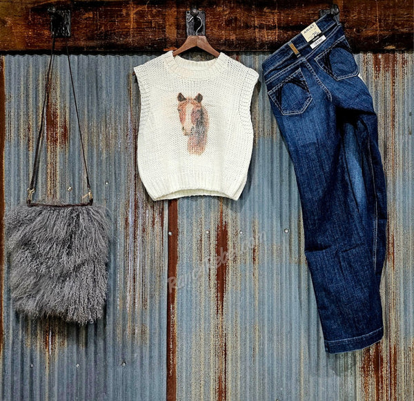 Horse Sweater Vest #6343