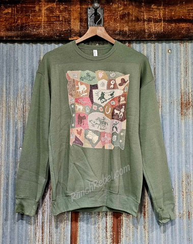 Antique Quilt Sweatshirt #6359