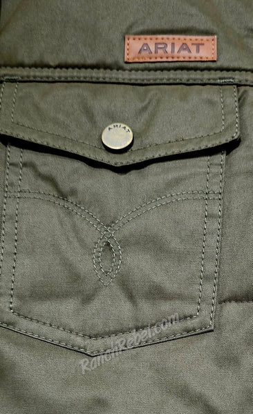 Ariat Grizzly Quilted Vest in Earth #6362