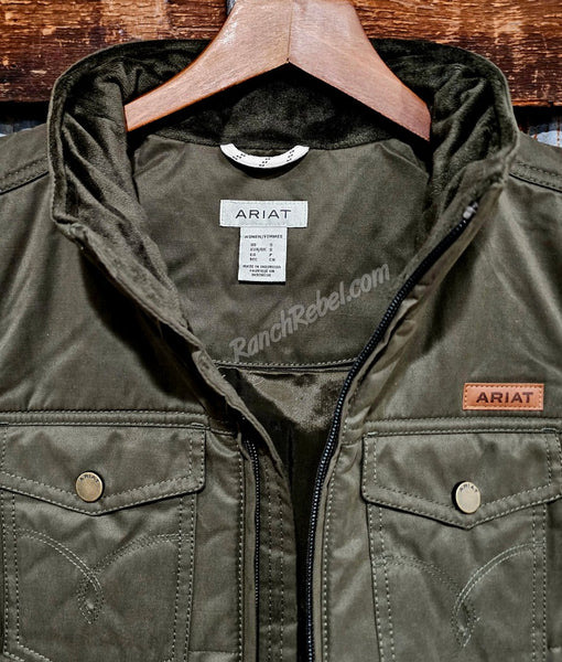 Ariat Grizzly Quilted Vest in Earth #6362