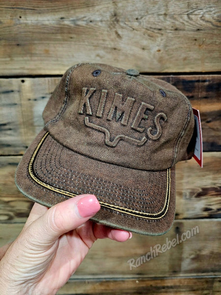 Kimes Ranch Branded KR Cap in Brown #6374