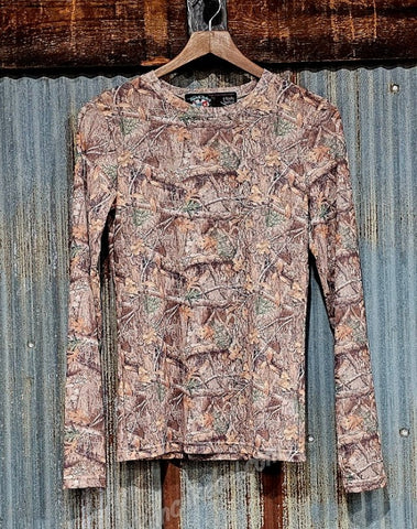 Camo Mesh Top #6375