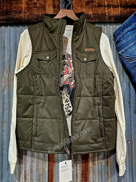 Ariat Grizzly Quilted Vest in Earth #6362