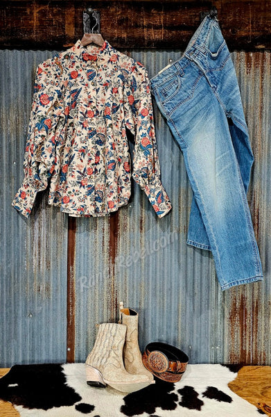 The Jenna Top in Fall Floral #6380